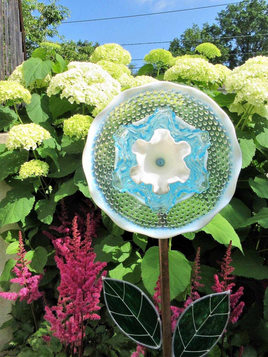 Upcycled Glass Garden Ornaments Glass Garden Flowers
