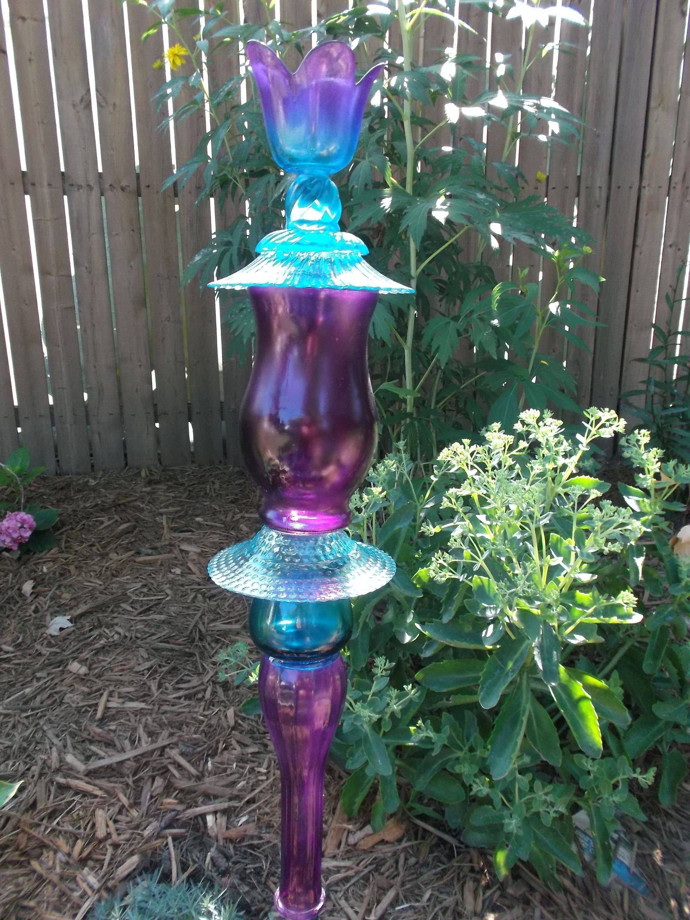 Repurposed Glass Garden Art Glass