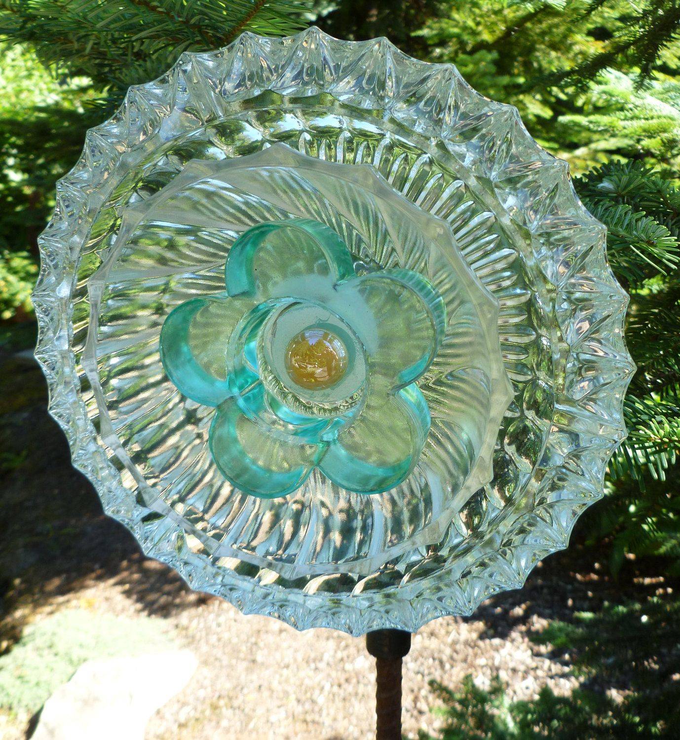 Recycled Glass Garden Art Garden
