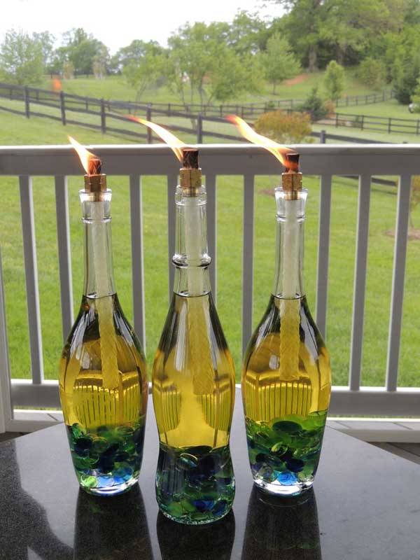 Diy Wine Bottle Garden Decor Ideas