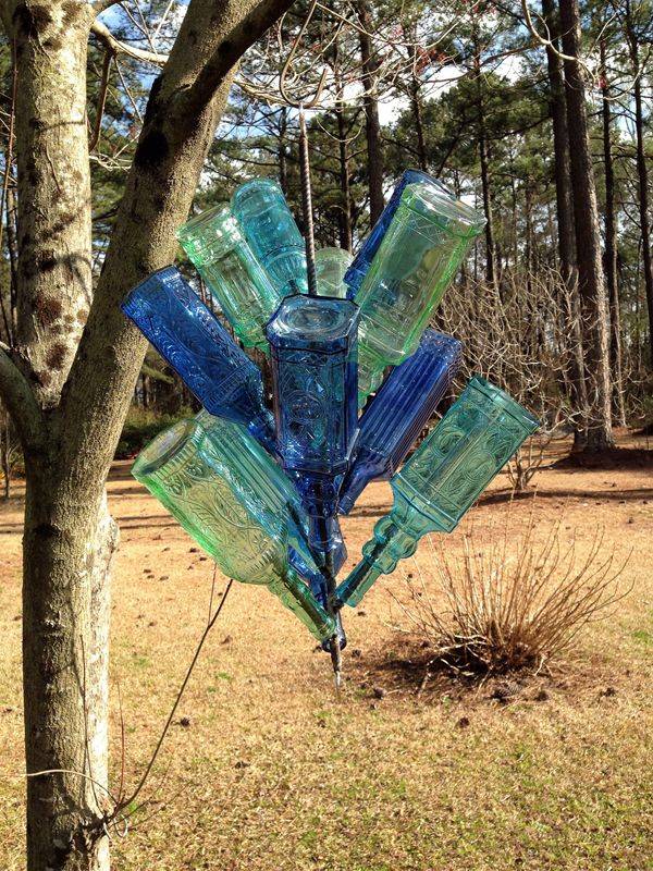 15 Wine Bottle Tree Garden Stake Ideas Worth a Look SharonSable