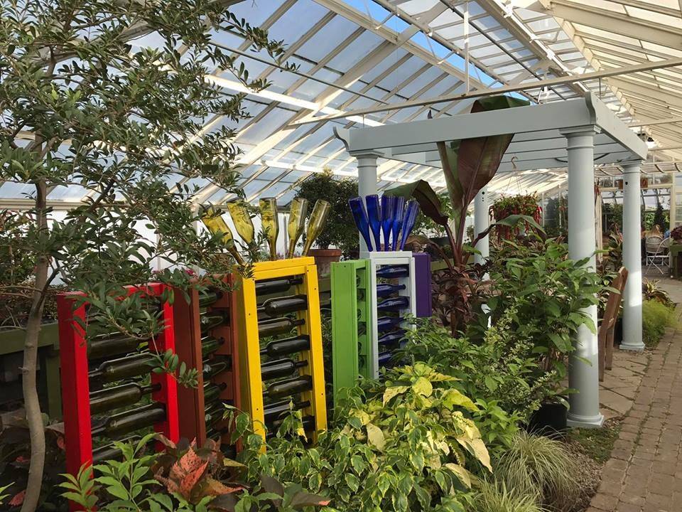Glass Wine Bottle Garden Wall