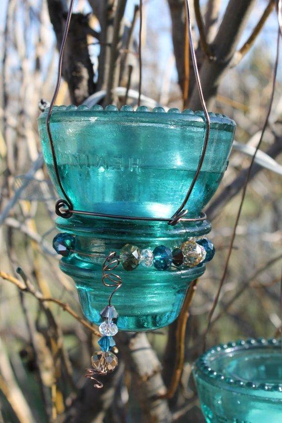 Candleholder Insulator Hanging Rustic Decor