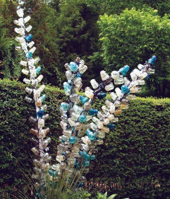 Small Budget Gardening Bottle Trees