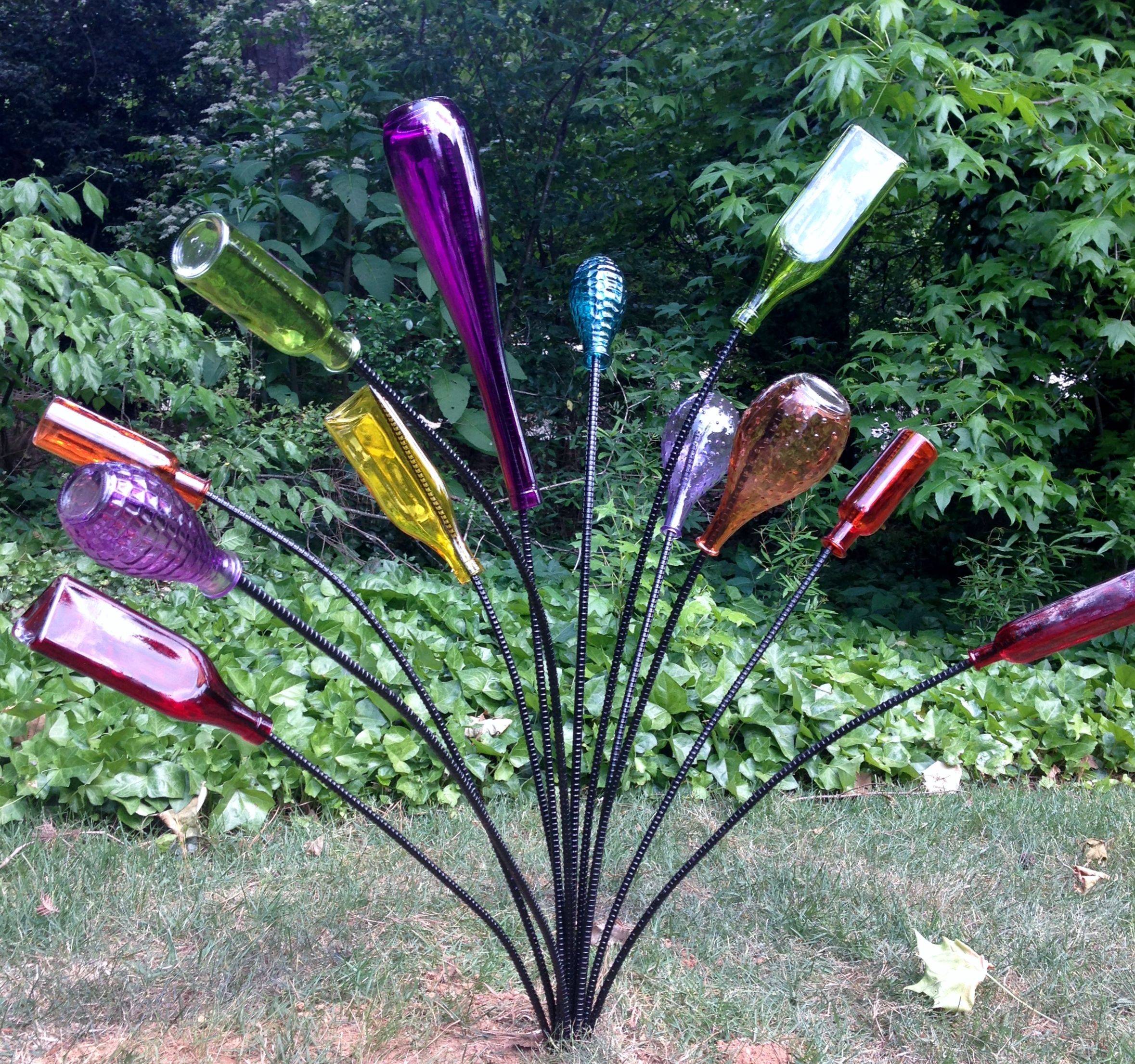 Blue Bottle Tree Garden Inspiration