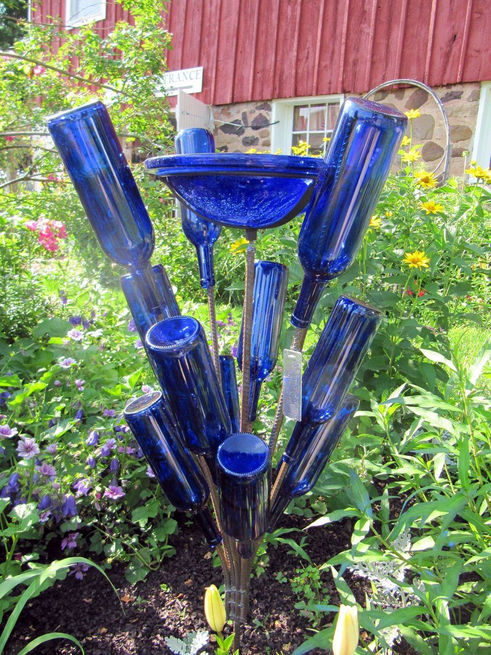 Rebar Teepee Bottle Trees