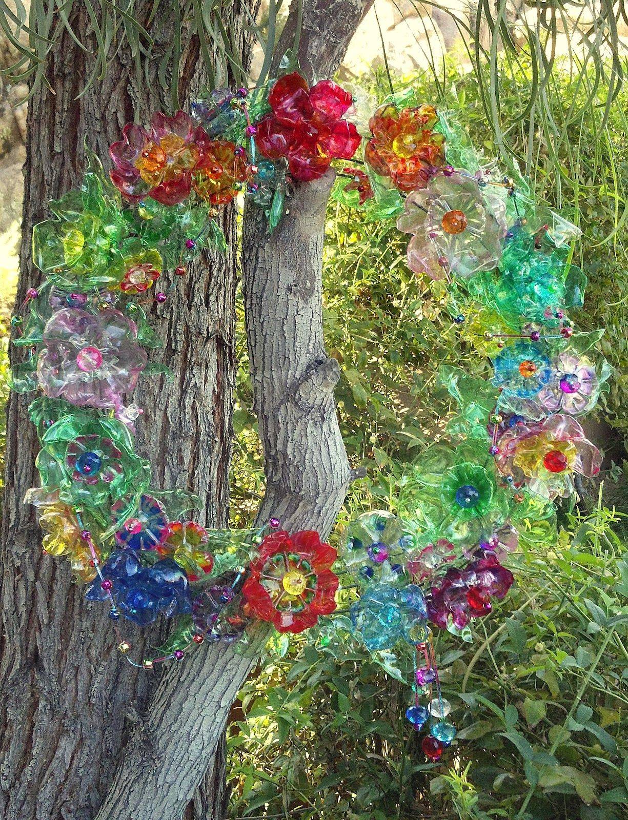 Creative Make Recycled Water Bottle Garden Art