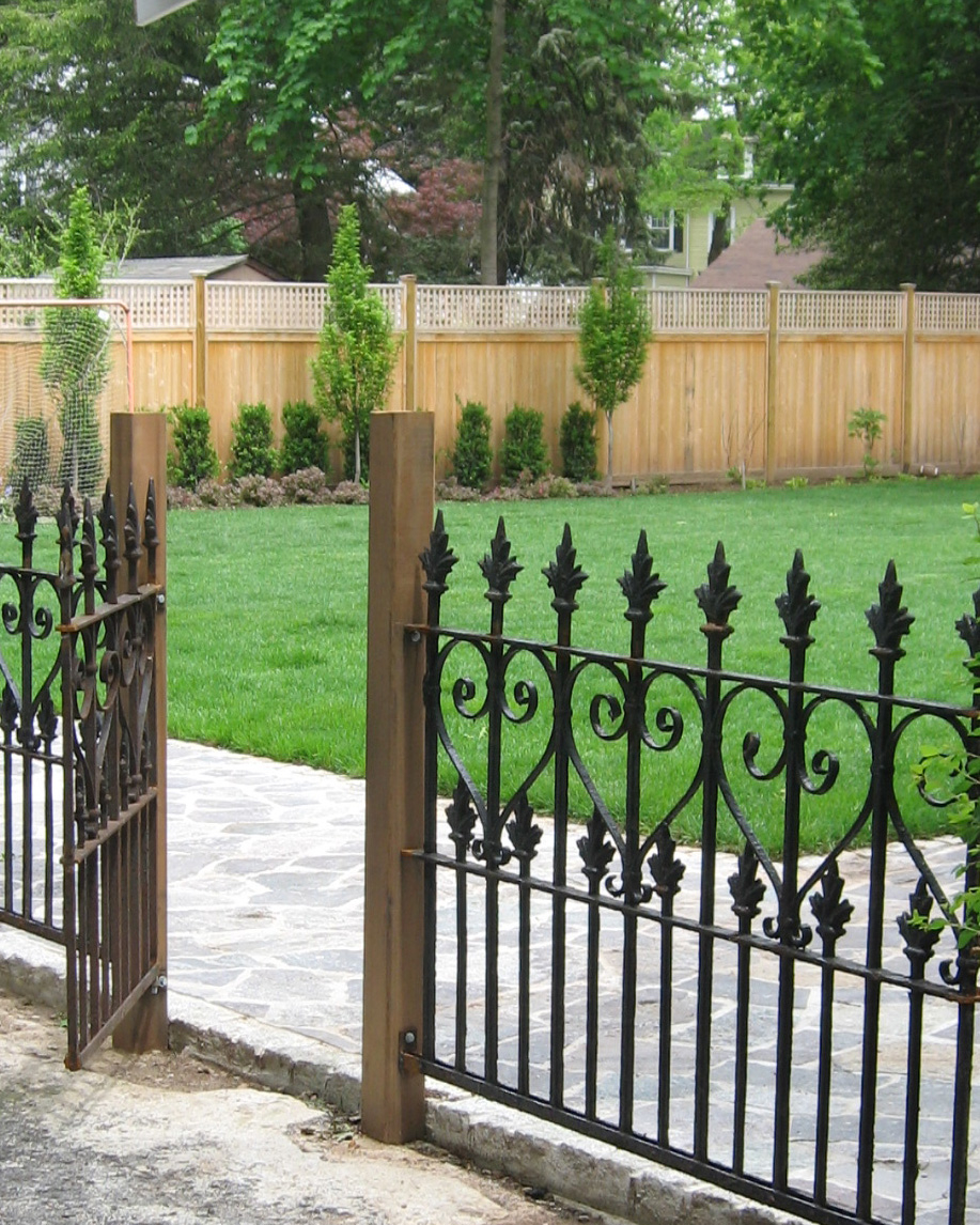 Scrolled Metal Garden Fence
