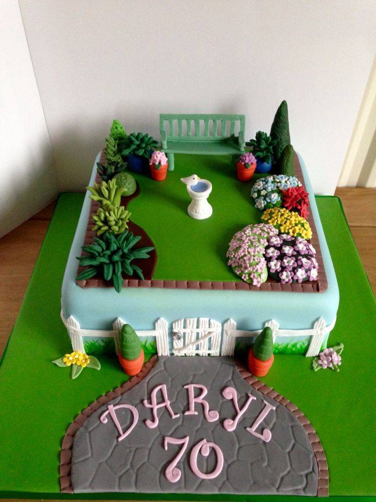 Meerkat Garden Scene Birthday Cake Pond Cake