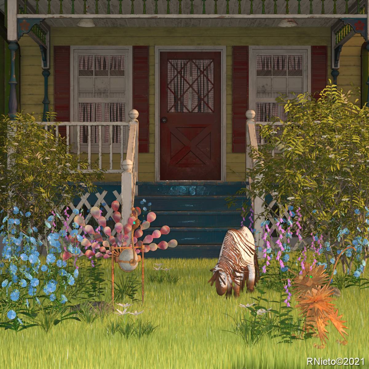 Metal Yard Art Creations Empress