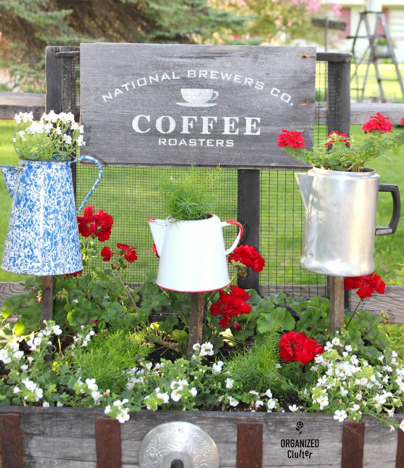 Recycled Junk Flower Planter