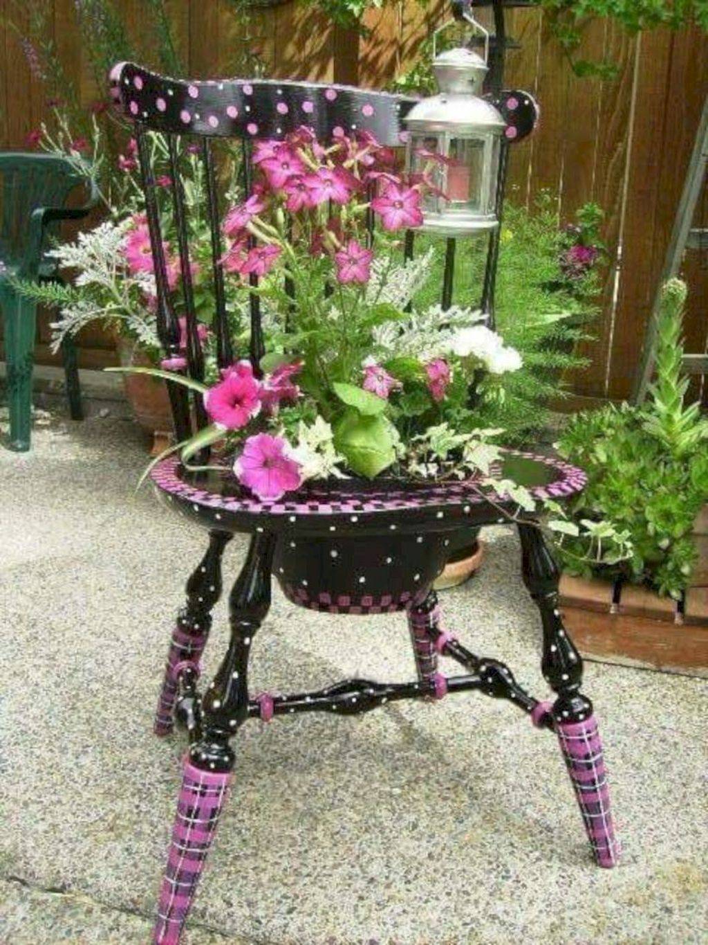 Old Chair Planter Decorating Ideas