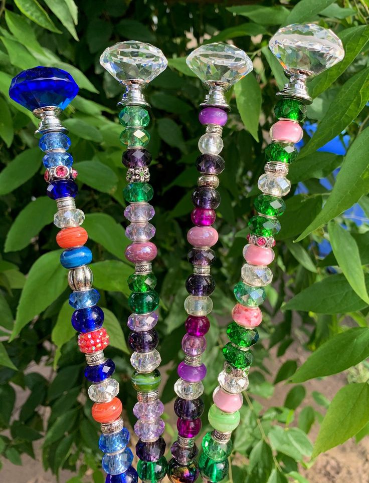 Colorful Garden Glass Bead Suncatcher Windchime Etsy Glass Beads