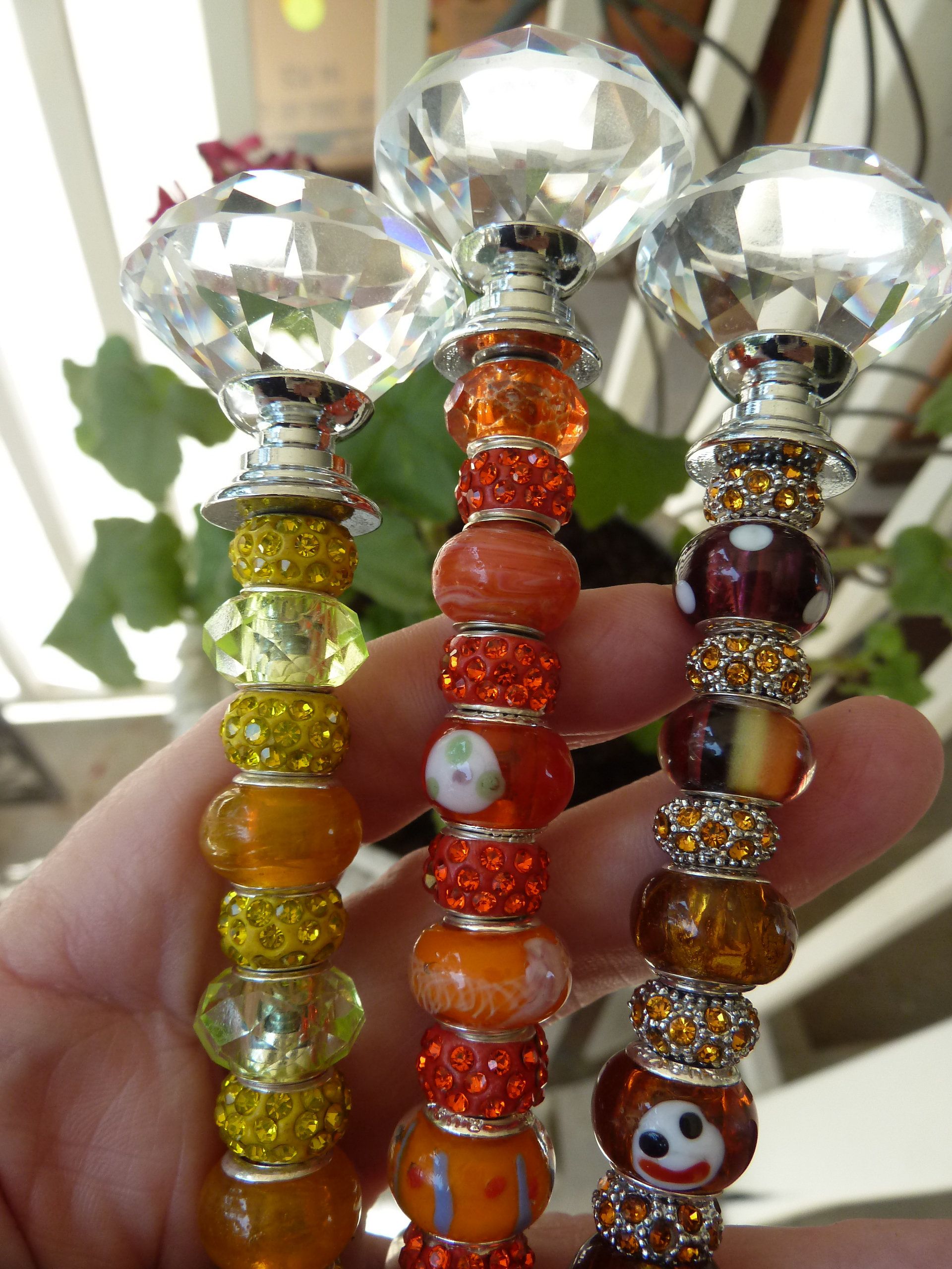 Large Beaded Garden Stake