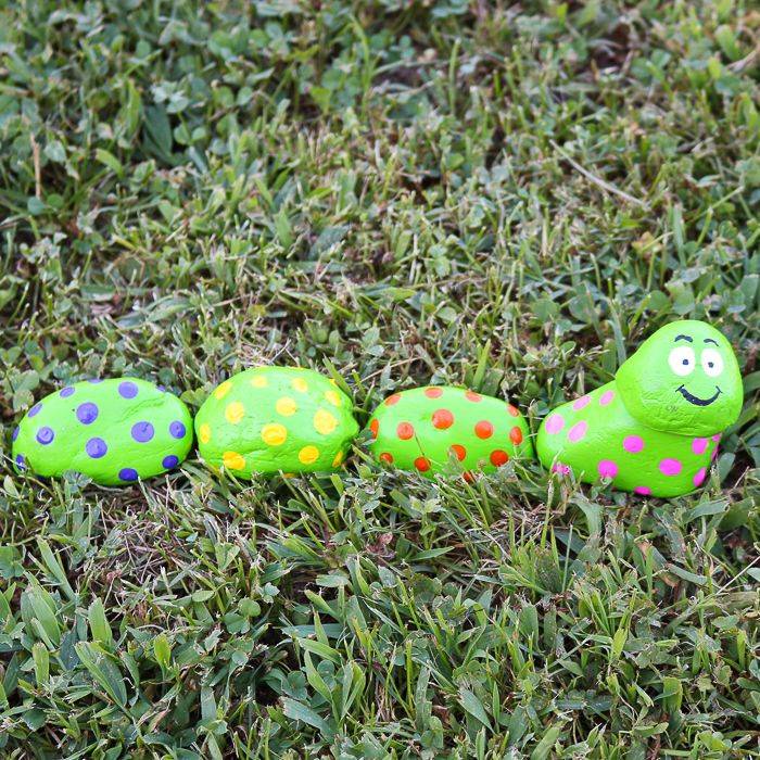 Caterpillar Painted Rocks