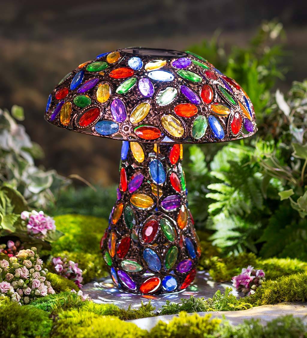Myfuncorp Outdoor Garden Mushroom Solar Powered