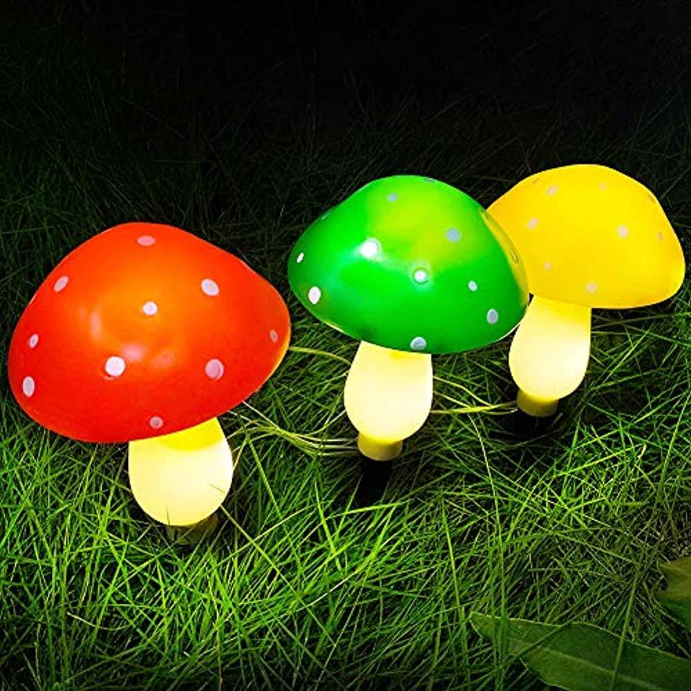 Outdoor Garden Solar Powered Mushroom Lights Garden Decorations