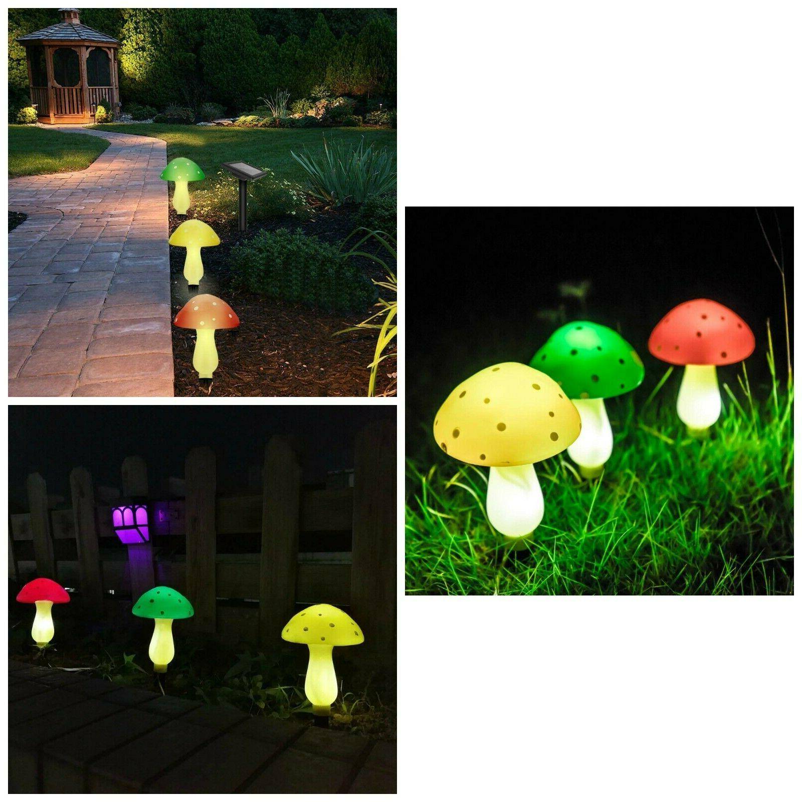 Mushroom Led Lights Outdoor Solar Powered Decorative Light