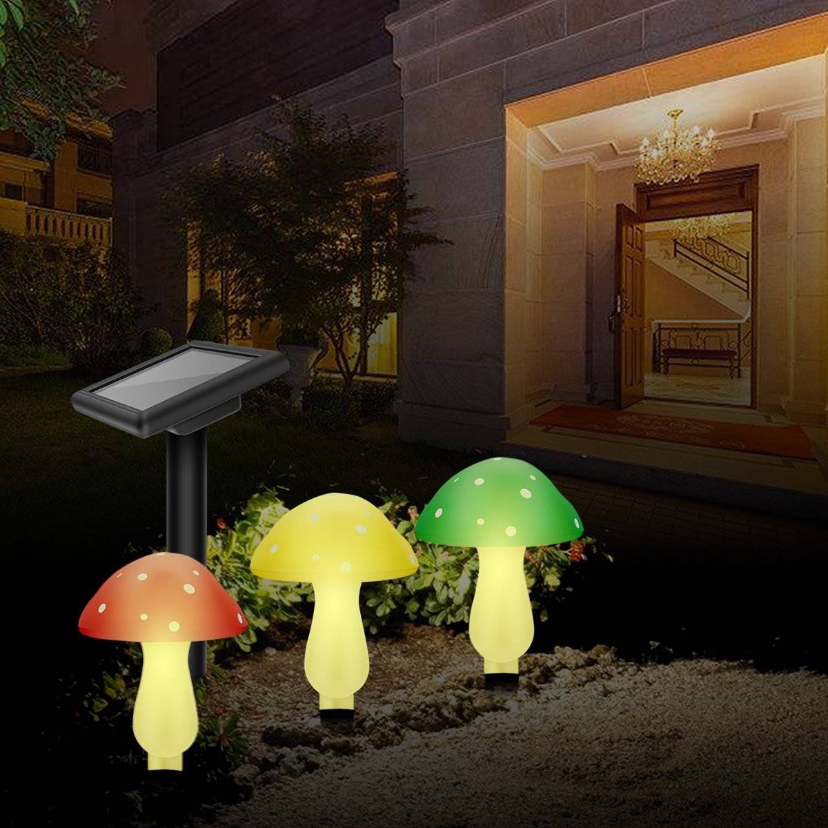 Mushroom Led Lights Outdoor Solar Powered Decorative Light