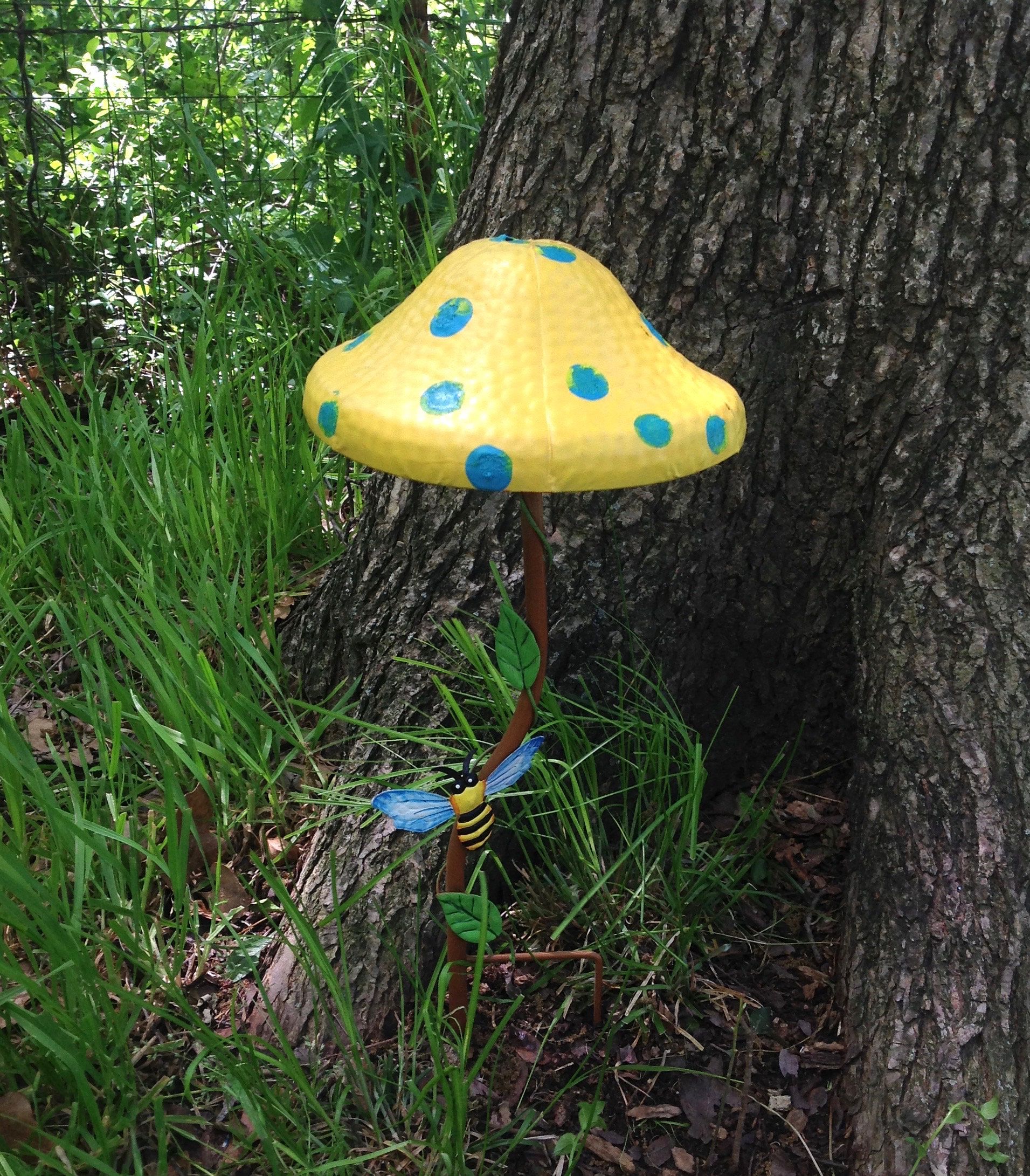 Mushroom Ceramic Fairy Garden Stakes Design Ideas