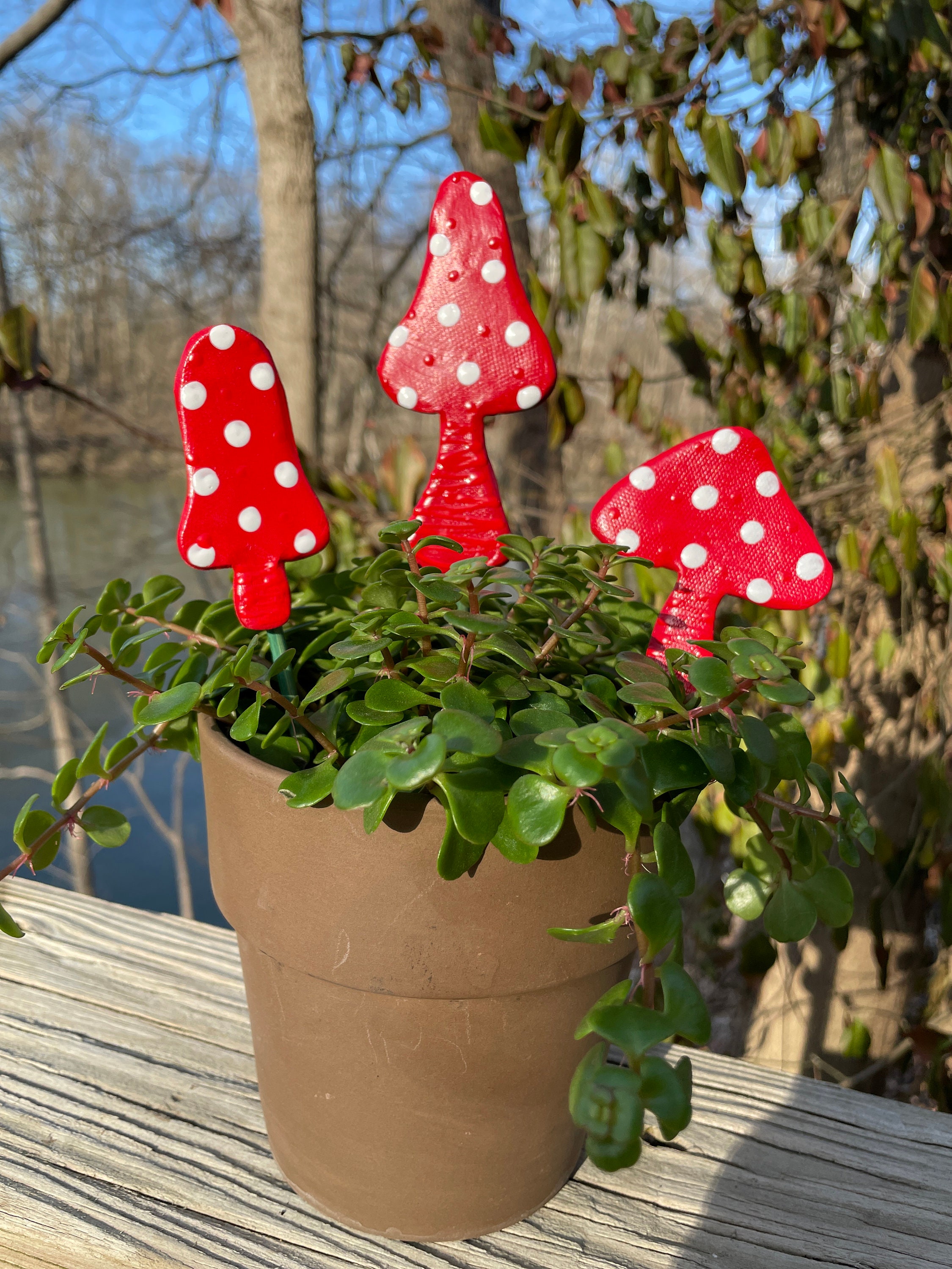 Fairy Garden Mushrooms Decorative Plant Stake