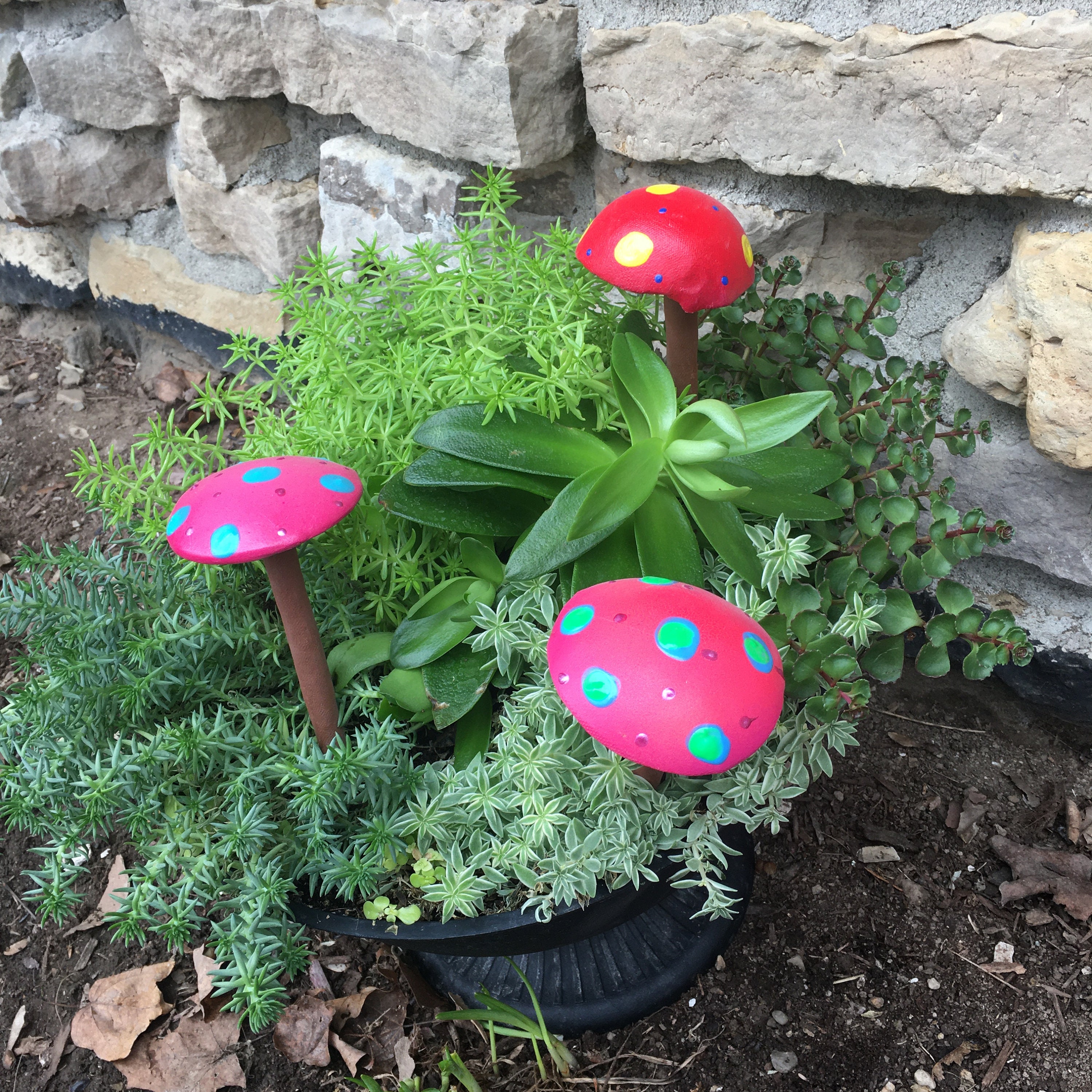 Fairy Garden Mushrooms Decorative