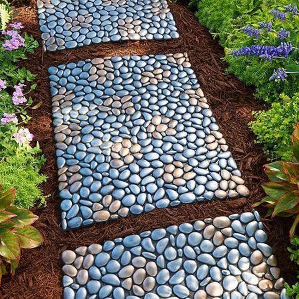 Patio Backyard Walkway Stepping Stones Recognizealeadercom