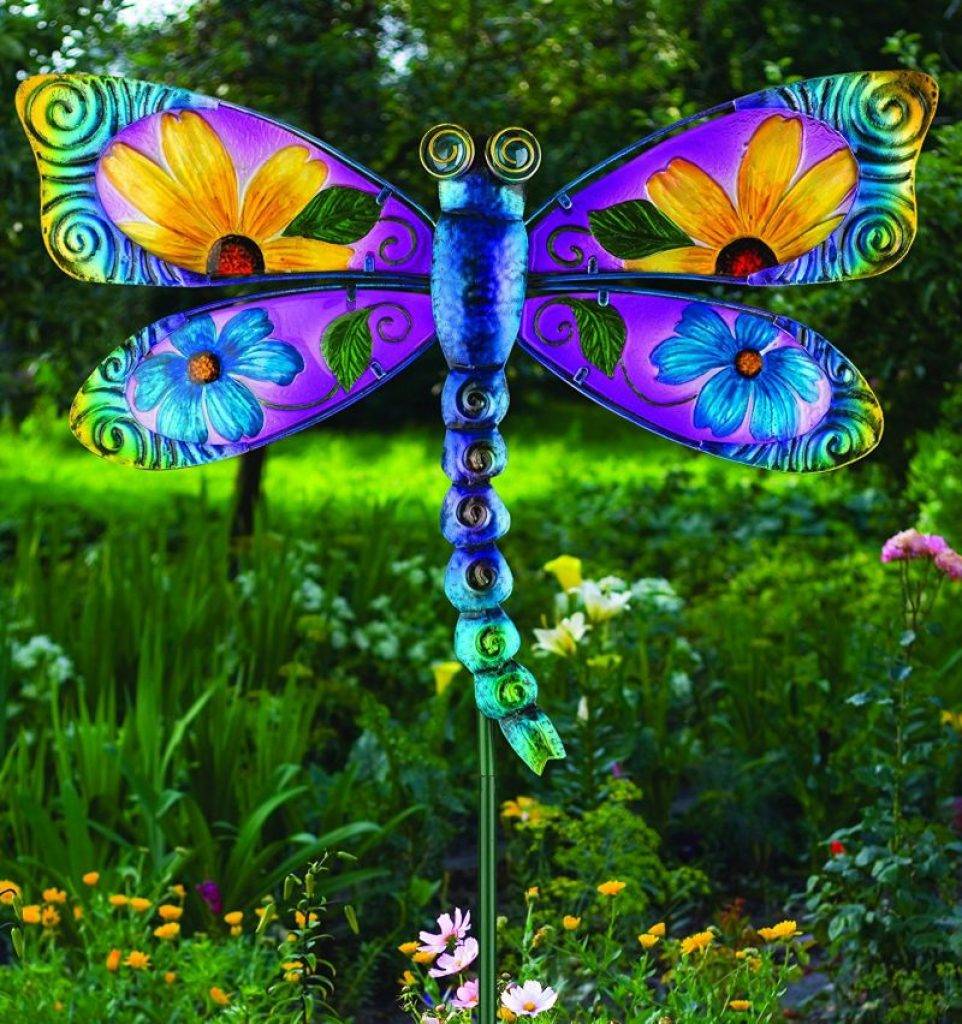 Dragonfly Metal Art Wall Hanging Garden Decor Outdoor