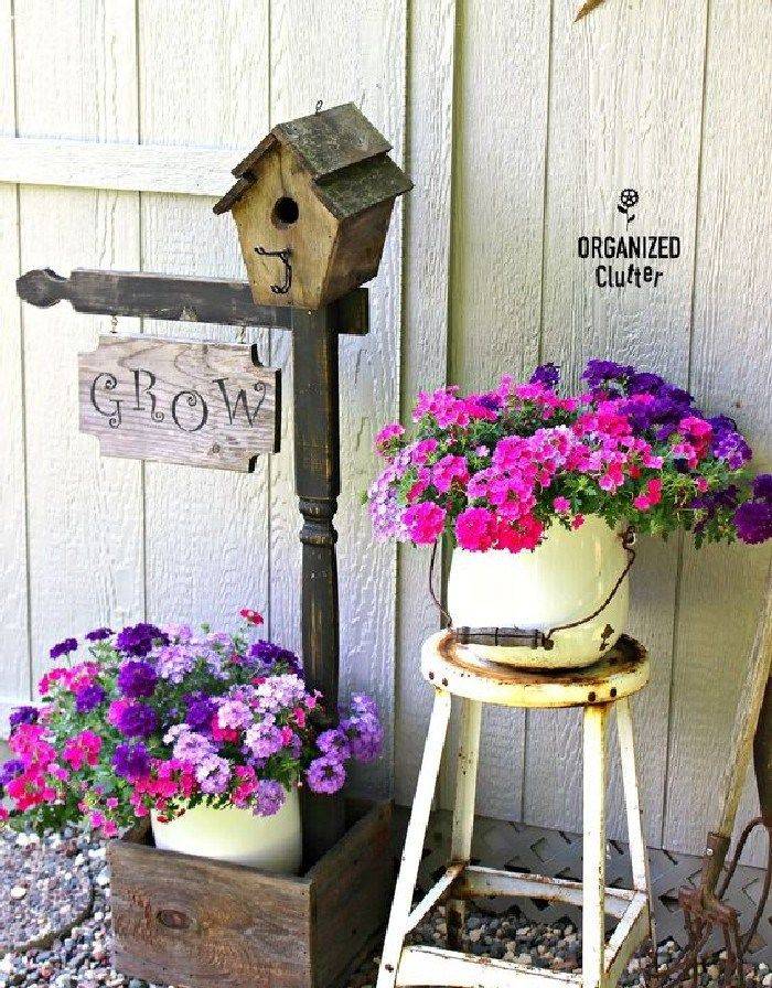 Most Brilliant Garden Junk Repurposed Ideas