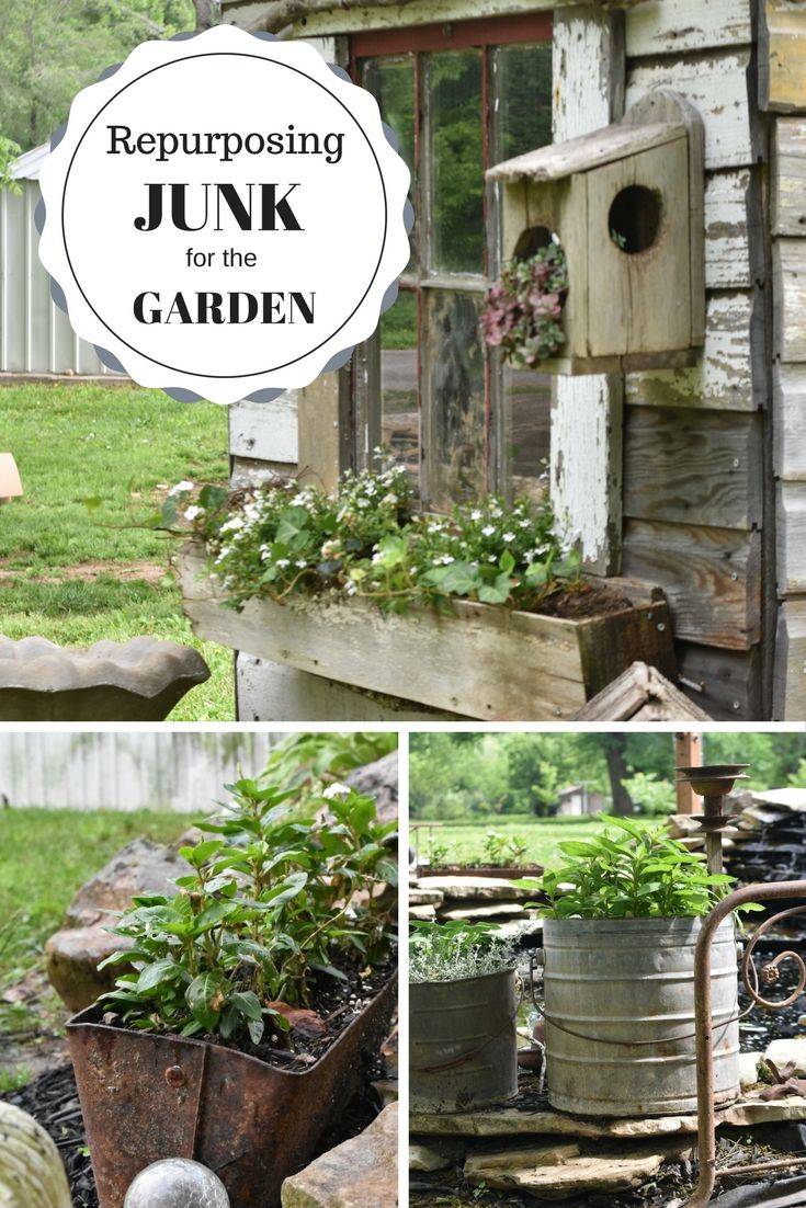 Most Brilliant Garden Junk Repurposed Ideas