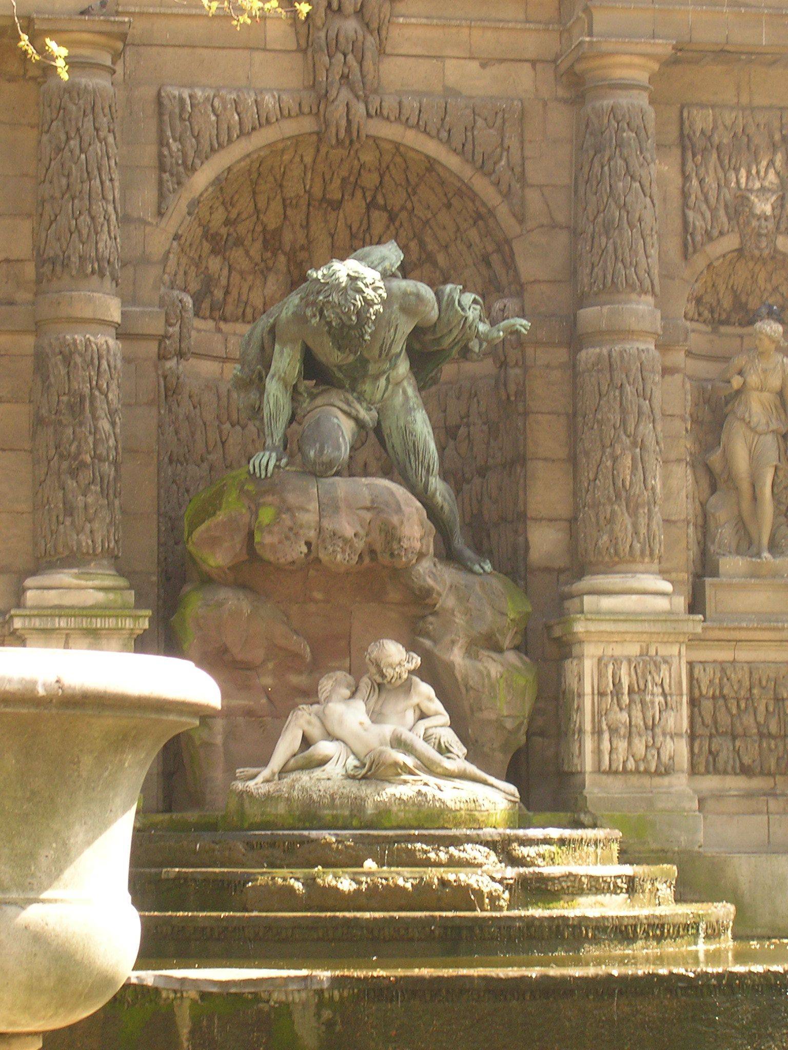 Paris France Photograph Medici Fountain Photography Print Emerald