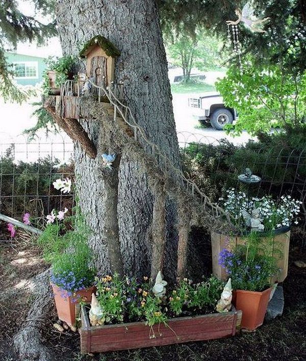 Tree Stump Fairy Gardens