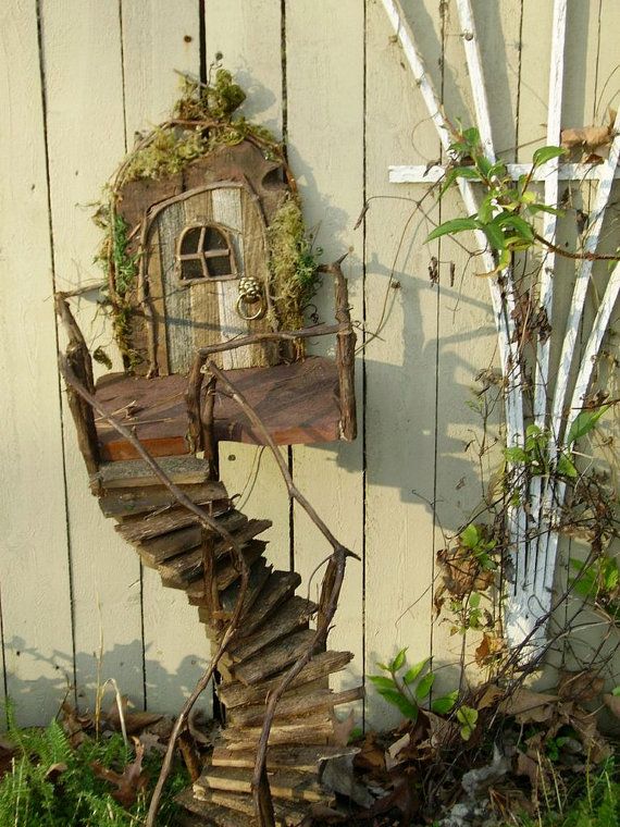 Miniature Fairy Garden Solar Staircase Stump House Miniatu
