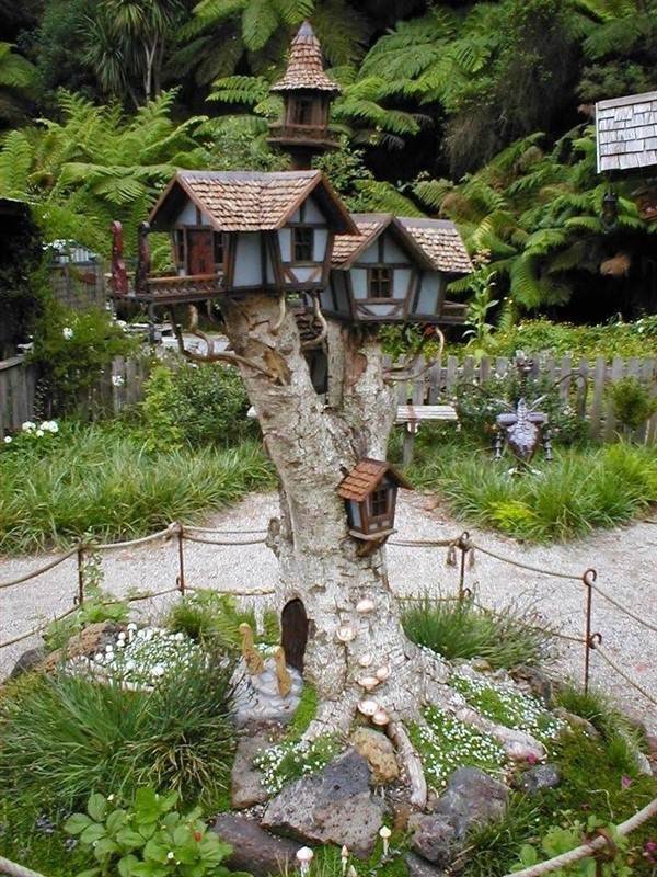 A Magical Fairy Garden Tree Stump