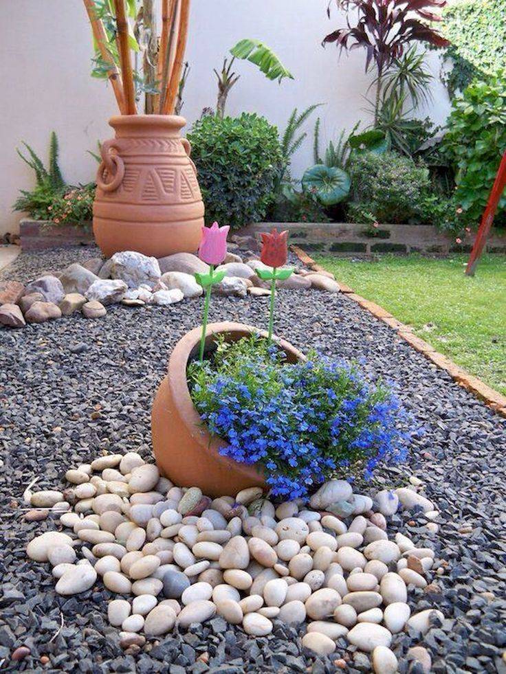 Best River Rock And Stone Garden Decorating Ideas
