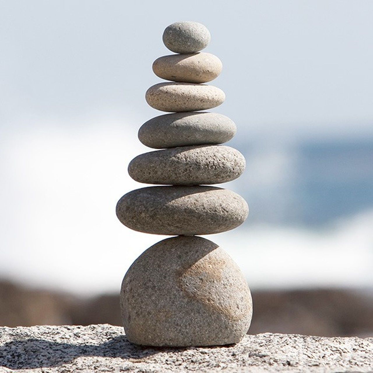 Zen Large Stacked Stone Garden Cairn