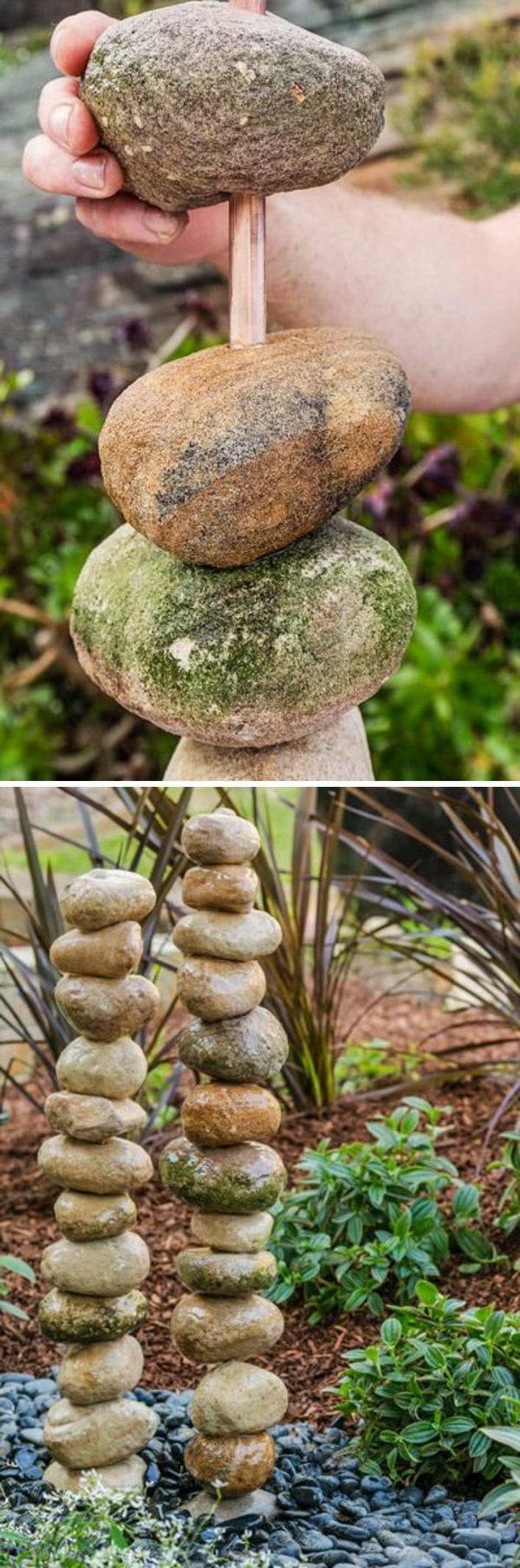 Diy Cage Wire Rock Fountain Instruction Diy Fountain Landscaping