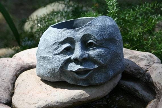 Garden Face Garden Art Garden Decor Garden Stone