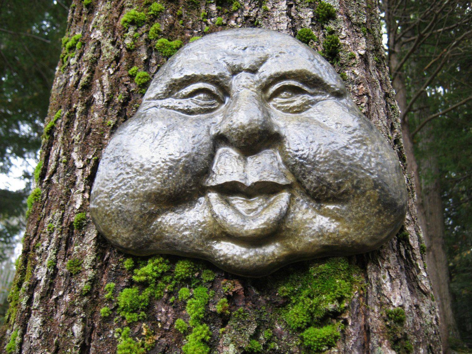 Garden Rock Face Concrete Garden Face Funny Face Rocks