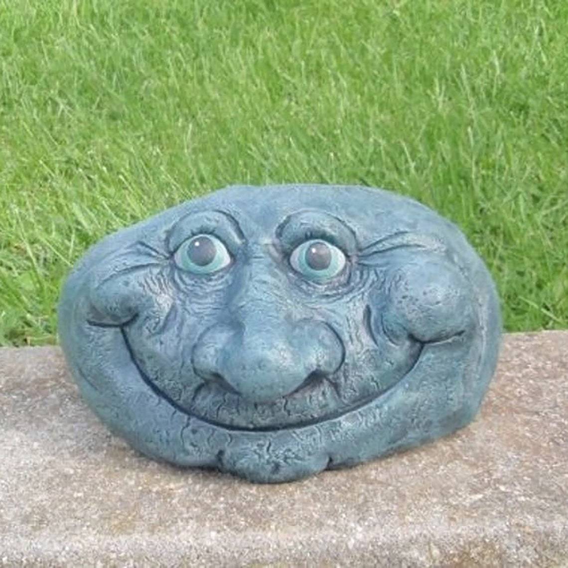 Stone Garden Beautiful Large Half Face Modern Art Statue