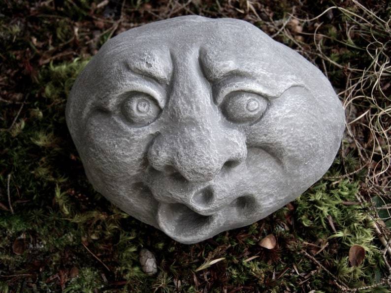 Stone Garden Beautiful Large Half Face Modern Art Statue