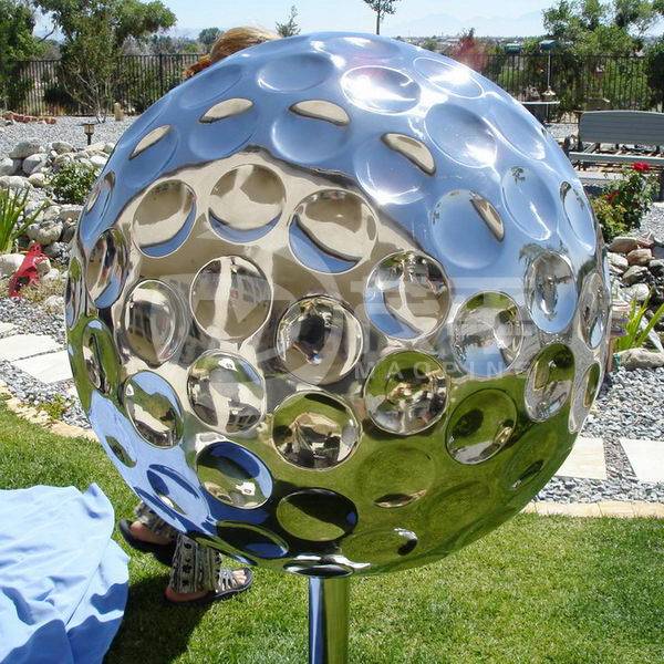 Stainless Steel Metal Garden Art Sphere Handmade