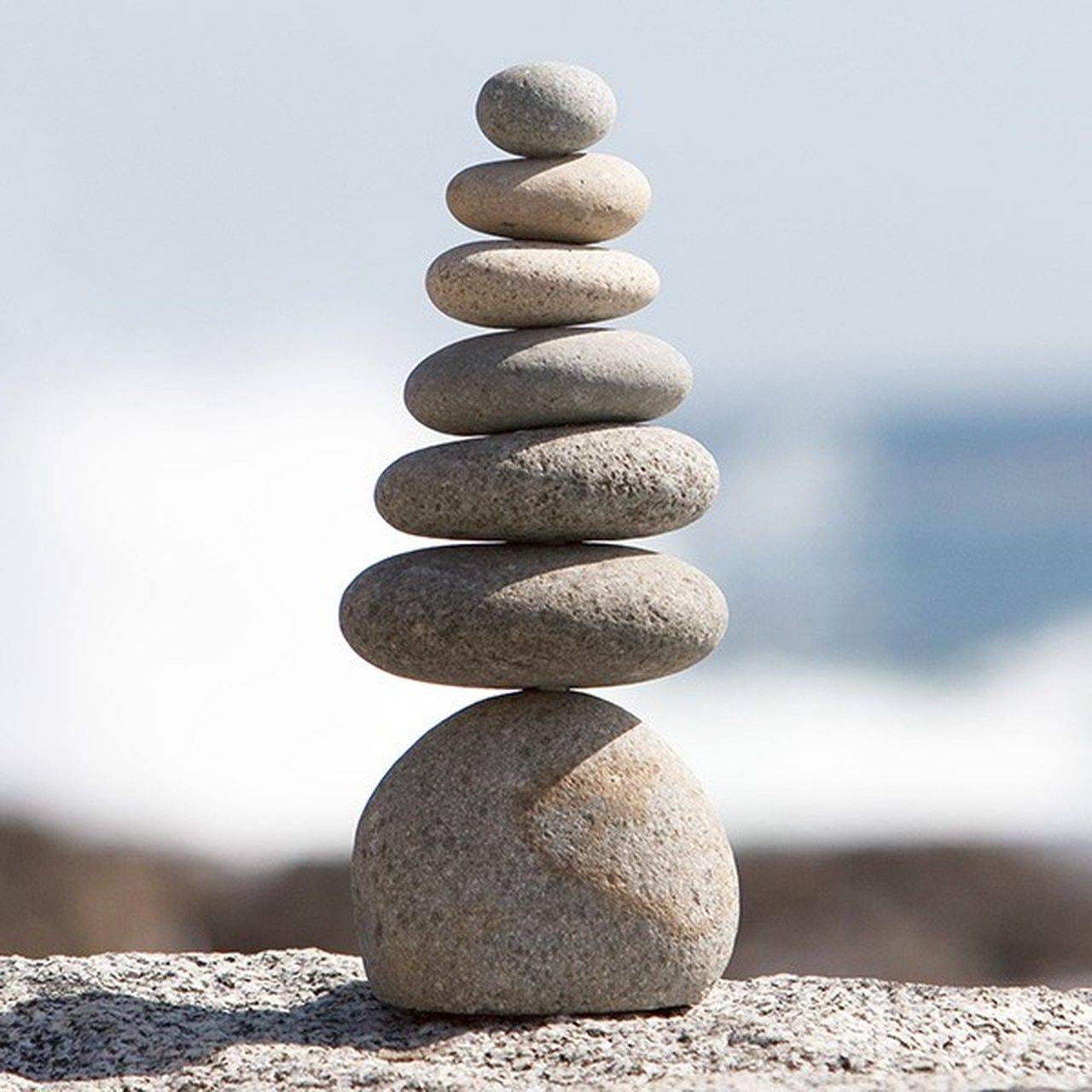 Small Side Side Rock Cairn Sculpture Garden Decoration Zen Garden