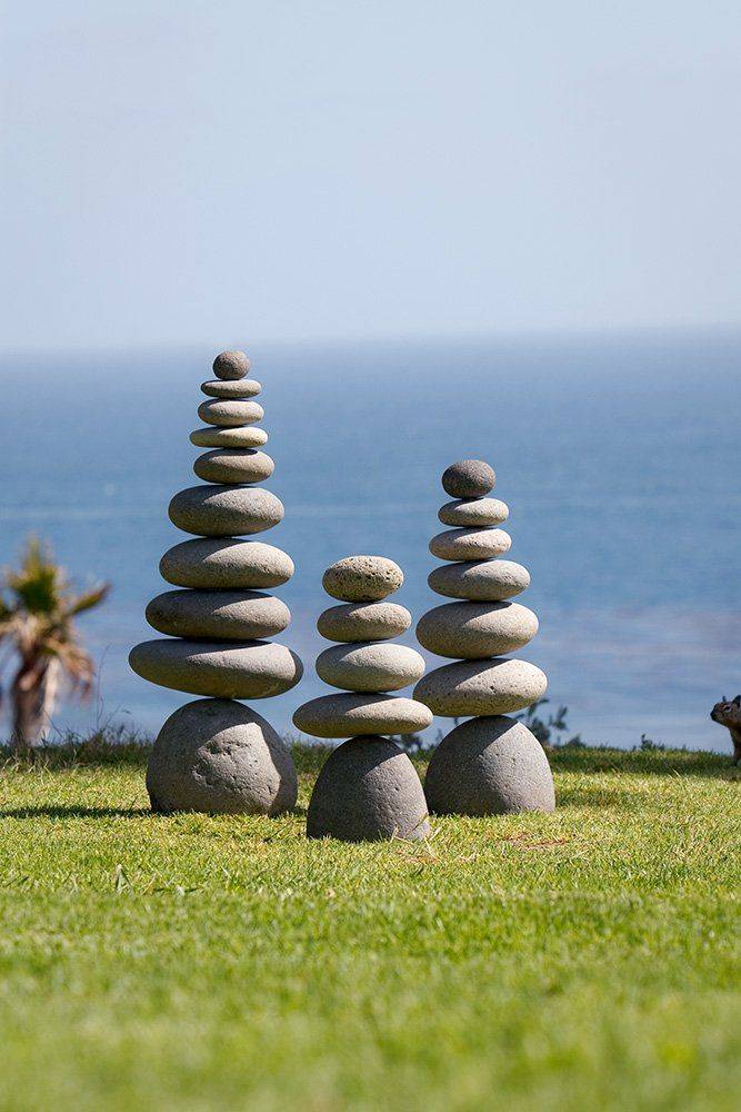 Small Side Side Rock Cairn Sculpture Garden Decoration Zen Garden