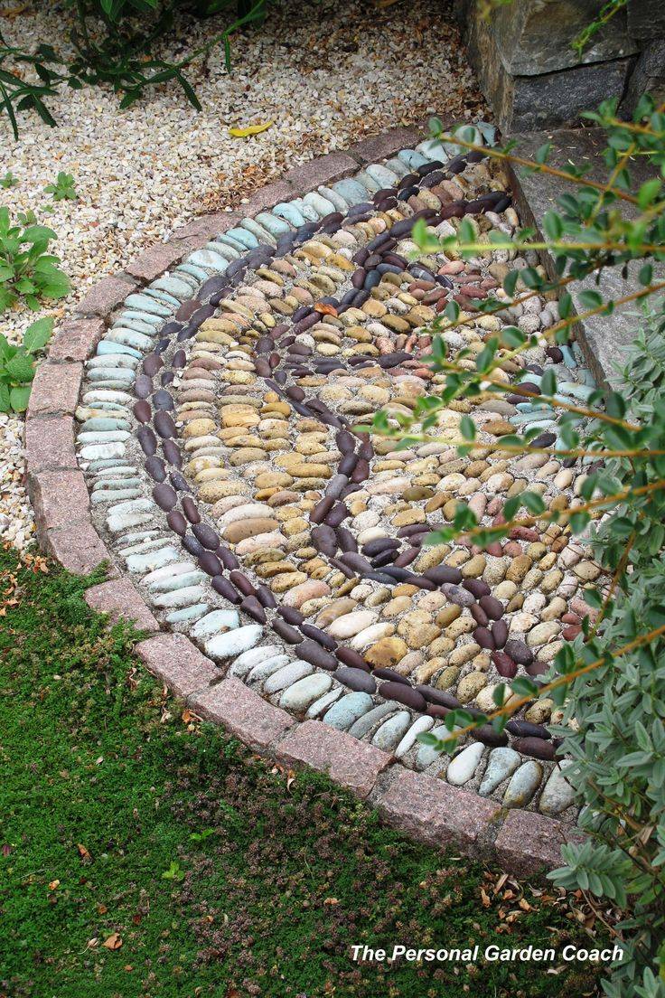 Garden Pathway Pebble Mosaic Ideas