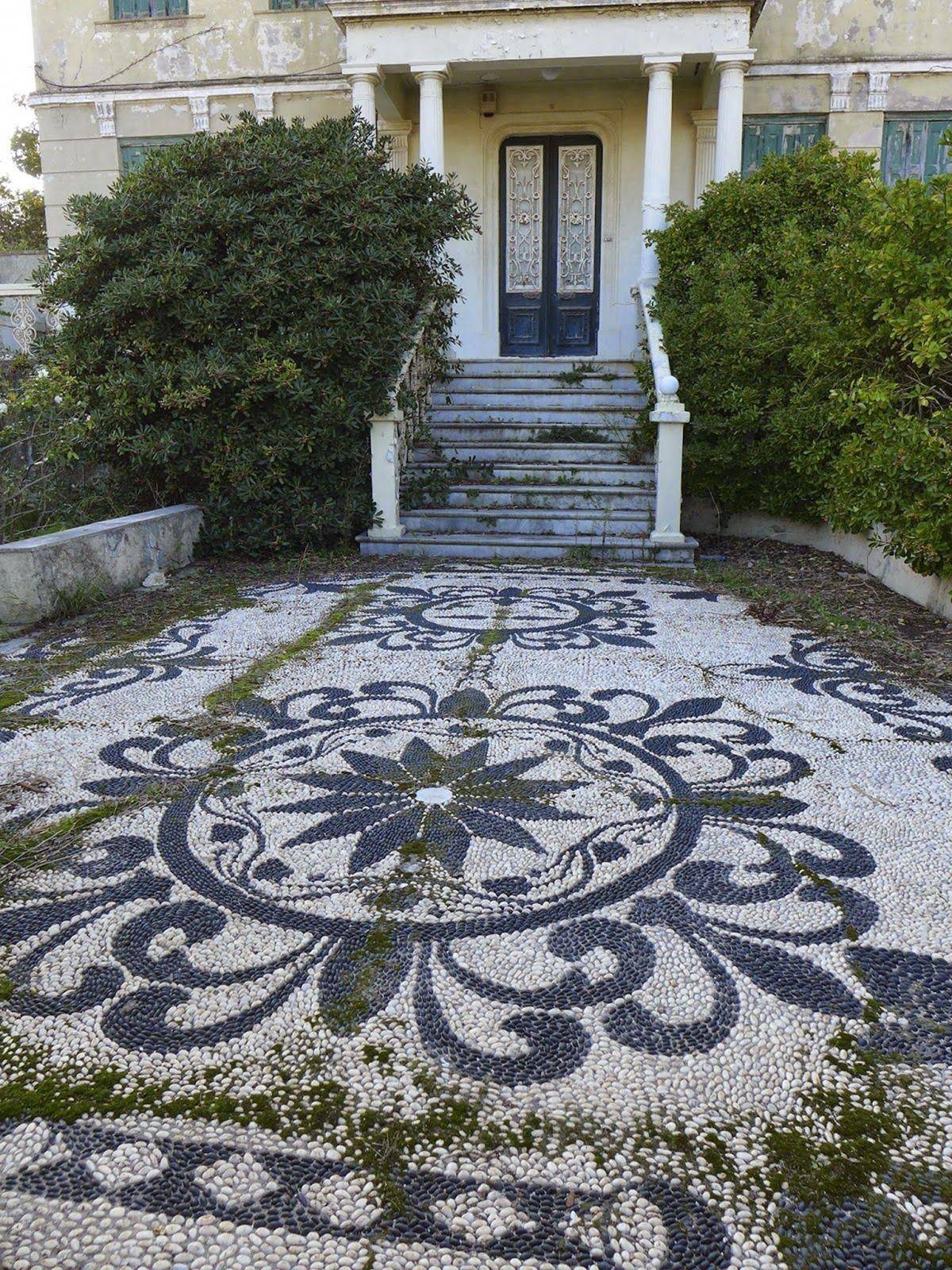 Garden Pathway Pebble Mosaic Ideas