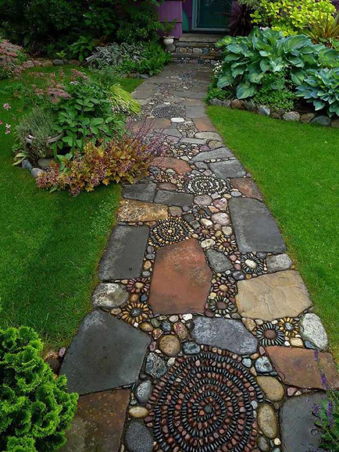 Nice Garden Stepping Stone Design Ideas Homepiez Backyard