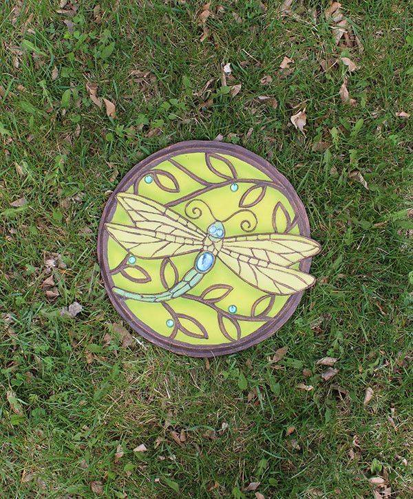 Concrete Dragonfly Stepping Stone Moss Garden Art Etsy Garden Art