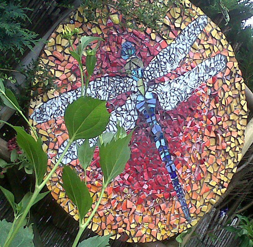 Dragonfly Garden Stepping Stone Garden Sculpture Concrete