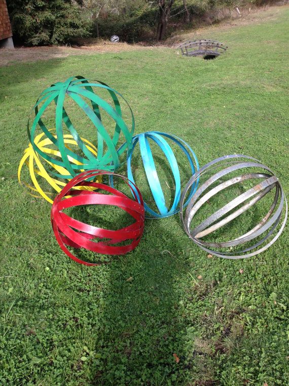 Large Horseshoe Sphere Garden Sculpture